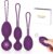 Pelvic Floor Trainer for Women with Remote Control, Cone Ball Kit, Multi Mode Pelvic Trainer, Silicone Exercise Balls for Bladder Control and Pelvic Floor Exercises (Purple)