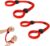 BDSM Sex Bondage, Sex Bondage Handcuffs Restraints, 2 Bondage Rope Set for Wrists and Ankles, with Adjustable Leg Loops, Handcuffs, for Couples, Sex Toys (Red)