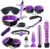 SM Sex Bondage Set Fesseln Erotik 13 STÜCKE Fetisch Leder Sexspielzeuge SM Verrückt Game Mit Handschellen Und Grober Analplug Set Perfekt Erotik Sexspielzeug Für Paare