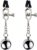 LZMYZ Edelstahl 1 Paar Nippelklemmen mit Gewicht Kugeln Brustwarzen Klemmen SM Sexy Nippel Clamps Set Nippel Stretcher Klitoris Schamlippen Brust Clip Bondage Erotik Sex Toys Für Frauen(E)