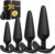 Dildos, Plug, for Men and Women, 4-Piece Plug Set, Butt Plug, Plugs with Shower, 3 Upgrade Sizes (M-XL) for Beginners to Professionals, Soft Silicone, Dildo Butt Plug Sex