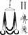 Erotic Love Swing for Adults, 360° Rotating Ceiling and Door Swing 2 in 1, BDSM Bondage Set with High-Quality Painted Frame and Wide, Padded Seat for Couples