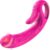 3 in 1 40℃ Silikon Vibratoren für Sie Klitoris und G-punkt mit 10 Vibrationsmodi Zungenlecken Eichel und Sehnen Dildo mit Stoßfunktion Analvibrator Erotik Sexspielzeug für Frauen und Paare