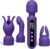 Vibratorensets für Frauen Massagestab mit 3-Anlagen, LCD Display Sex Toyset für Man Woman 10x4Modi, G punkt Vibration Klitoris Stimulator+Prostata Analvibratoren+Penis Vibrator Masturbieren für Manner