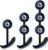 BDSMYEE 3-Piece Silicone Balls Set, Beads Plugs with Built-in Steel Ball, Stretcher Chain G-Spot Stimulator Toys for Couples Extreme Sex