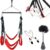 BDSMYEE Deluxe Liebesschaukel Kit für die Decke,Sexschaukel Sexmöbel mit Federkitzler & Nippel-Clip-Kette,Love swing Sex Swing mit 5 Kopfpolster Lendenpolster Hüftpolster Beinpolster,Belastbar 200kg