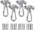 Eulenke 4 Ceiling Hooks Heavy Duty 450 kg Capacity Stainless Steel Swing Hooks, Rotating Hammock Attachment, Suspension Punch Bag Holder with Screw, Swing Hook for Hanging Chair, Punch Bag, Yoga