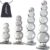 Glass Dildo, Chain Beads with 3/4/5/6 Balls, Smooth Glass Beads, Man, Butt Plug, Transparent Glass Dildo, Gay, SM Sex Toy for Men, Women, Masturbation, Clear, L
