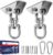 ALECPEA Stainless Steel Ceiling Hook Hanging Chair up to 450 kg [Set of 2] – 360° Rotating Ceiling Bracket, Punch Bag Holder, Swing Hook for Concrete Wood Sets Playground Porch Seat Trapeze Yoga, Gym