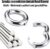 Edelstahl Penisring Satz Von 3 Verstellbarer Hodenringe 15Mm Dick Ballstretcher Hodenstrecker Hodengewicht Hodensack-Stretch Bondage Extrem Sex Toys Für Männer Verzögerung Erektion,Silber,L