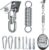 Ceiling Hook Heavy Duty Hanging Chair Swing Spring 450 kg Capacity 360° Rotating Stainless Steel Ceiling Mount Swing Hook Suspension Hook for Punch Bag, Hammock, Trapeze, Yoga with 2 Carabiners